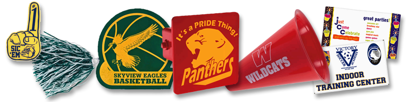A collage of sports products