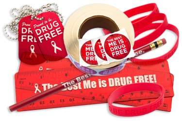 144 PC Bulk Personalized Red Ribbon Week Stickers